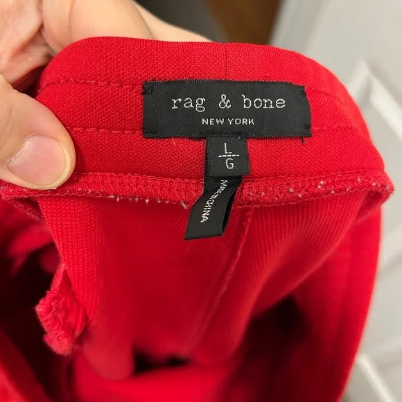 Rag & Bone Naval Track Pant, True Red with Blue Side Stripes – Size L - Picture 13 of 15